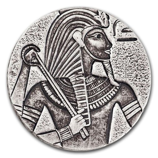 2016 (New) King Tut Antique Proof Chad Africa 5 oz Silver Coin - Image 2