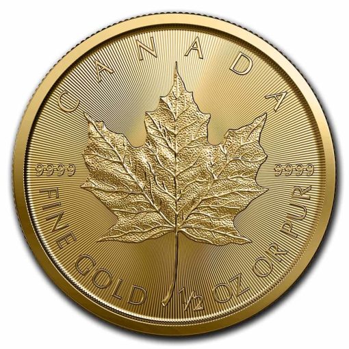 【3 Day Ship】2023 (New) Canadian Maple Leaf in Capsule 24K 1/2 oz Gold