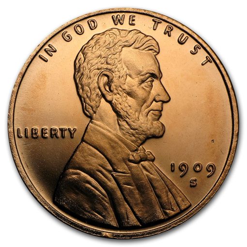 (New) Lincoln Bust 1oz Copper Coin .999 Round