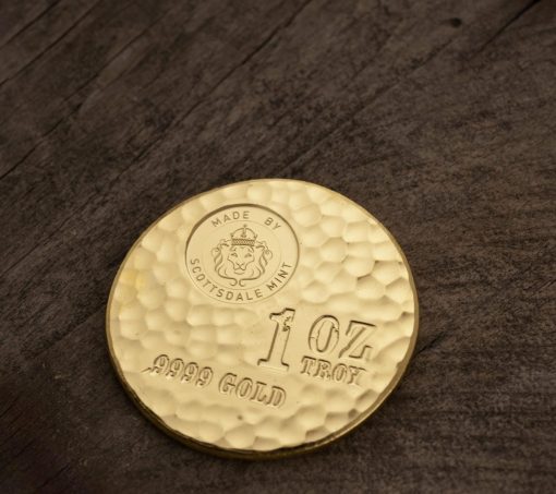 【3 Day Ship】(New) USA「Tombstone Hammered」Gold 1 oz Round - Image 7