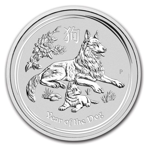 2018年 (新品) オーストラリア「干支 十二支・戌年 犬年」純銀 1オンス 銀貨