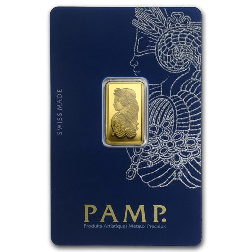 (New) 5 gram Pamp Swiss 24K Gold Bar .9999 in Assay Card