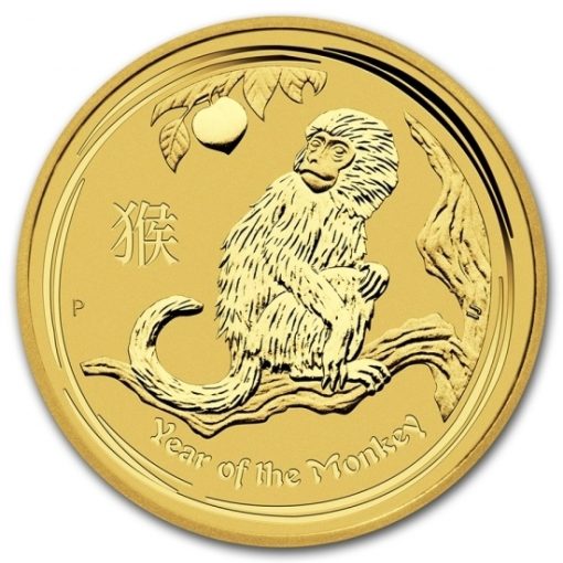 2016 (New) Australia Year of the Monkey Lunar 24K 1/10 oz Gold Coin in Capsule