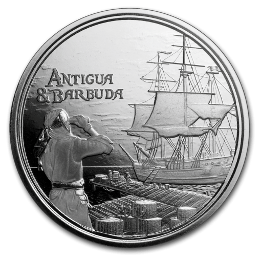 2019 (New) 1 oz Pirate Ship・Rum Runner .999 Silver Coin