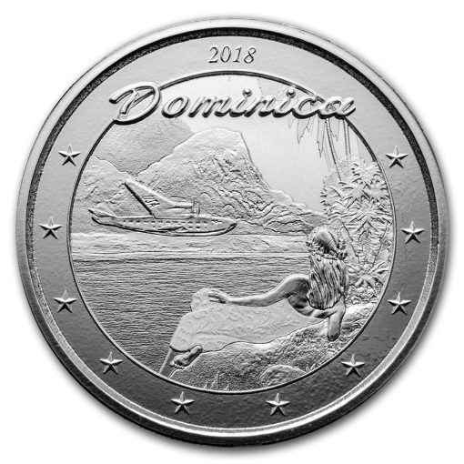 2018 (New) Dominica Caribbean Nature Isle 1 oz 31.1 gram .999 Silver Coin in Capsule