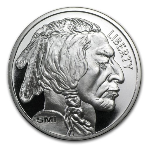 (New) Buffalo Indian Round Security Mark 1 oz Silver Coin - Image 2