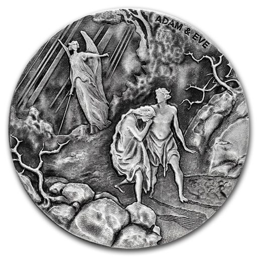 2016 (New) Bible Series Adam & Eve Garden of Eden 2 oz Silver 62.2g Coin