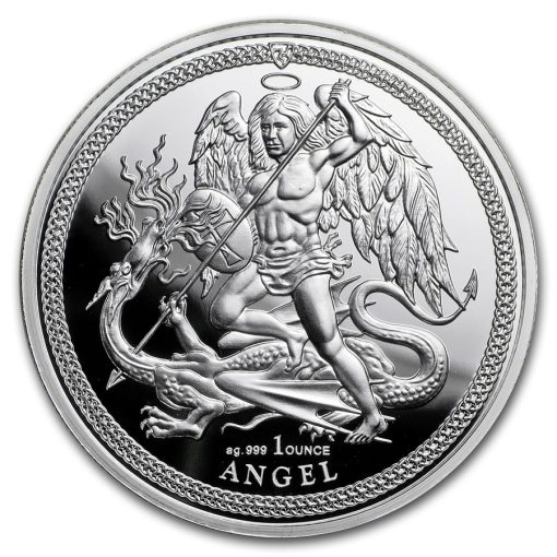 2018年 (新品) イギリス諸島「大天使 ミカエル」純銀 1オンス 銀貨