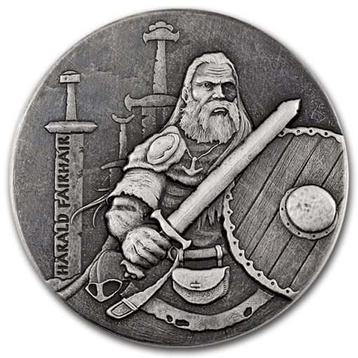 2016 (New) Viking Series [ King Harald Fairhair ] 2 oz Silver 62.2g Coin