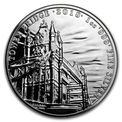 2018年 (新品) イギリス「ランドマーク・タワー ブリッジ」純銀 1オンス 銀貨