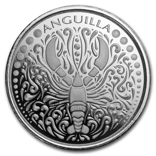 2018 (New) Anguilla Caribbean Lobster 1 oz .999 Silver Coin in Capsule