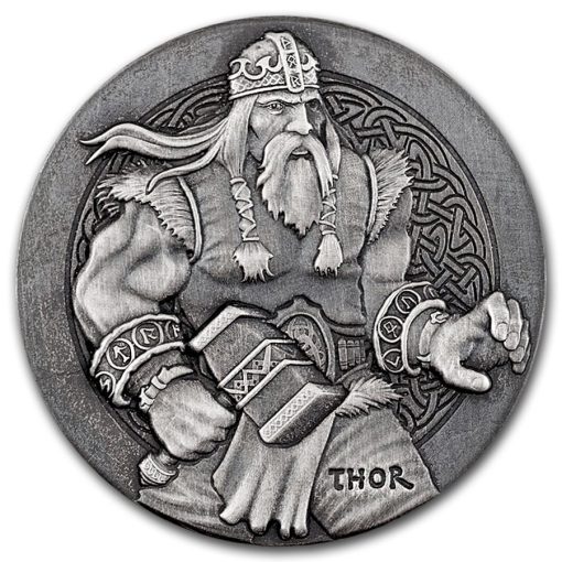 2016 (New) Viking Series [ Thor ] 2 oz Silver 62.2g Coin