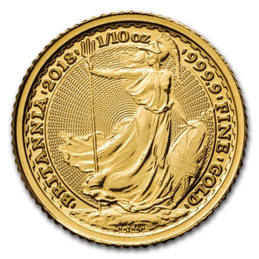 2018年 (新品) イギリス「ブリタニア」純金 1/10オンス 金貨