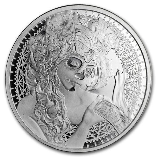 2017 (New)「La Muerte del Dólar」1 oz 99.9% Pure Silver Coin