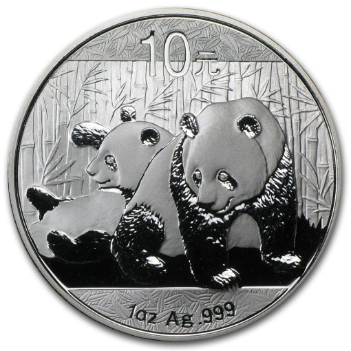 2010 (New) Chinese Panda in Capsule 1 oz Silver Coin