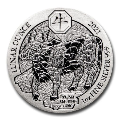 2021 (New) Rwanda Lunar Year of the Ox 1 oz 99.9% Pure Silver Coin