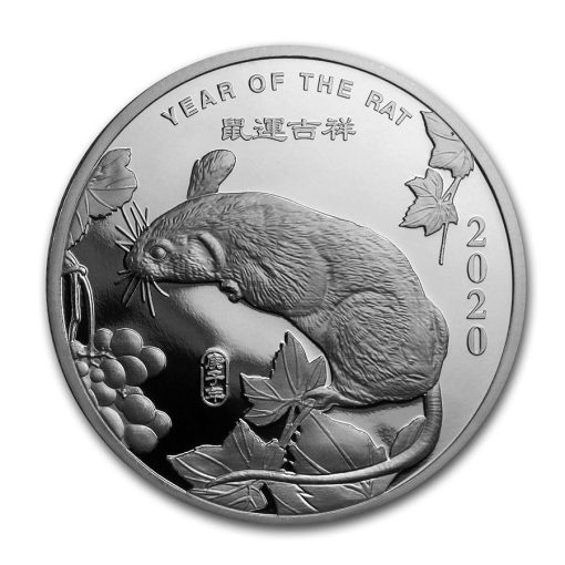 2020 (New) Pure .999 Silver Year of the Rat Lunar 1 oz Medal