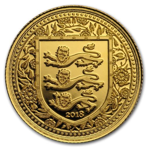 2018 (New) Gibraltar 1/5oz Royal Arms of England .9999 Pure Gold 24K Coin in Capsule