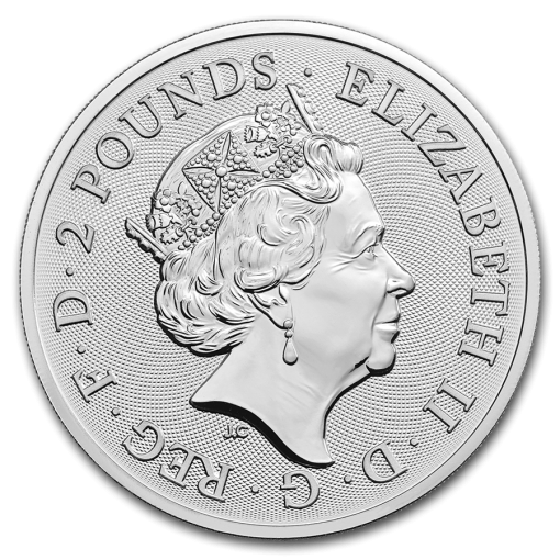 2019 (New) Great Britain Royal Arms of England 1 oz 31.1 gram .999 Silver Coin - Image 2