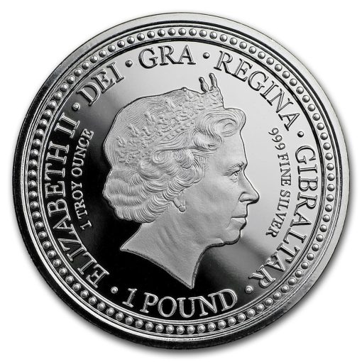 2018 (New) Gibraltar Royal Arms of England 1 oz .999 Silver - Image 2