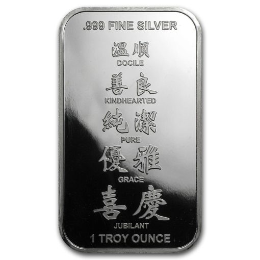 2015 (New) Pure .999 Silver Year of the Ram Lunar Bar 1 oz ・ 1 Bar - Image 2