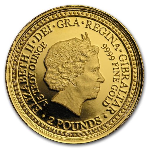 2018 (New) Gibraltar 1/5oz Royal Arms of England .9999 Pure Gold 24K Coin in Capsule - Image 2