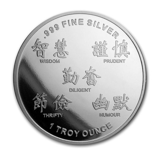 2020 (New) Pure .999 Silver Year of the Rat Lunar 1 oz Medal - Image 2