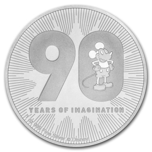 2018 (New) Mickey's 90 Year Anniversary $2 Niue 1 oz Silver Coin