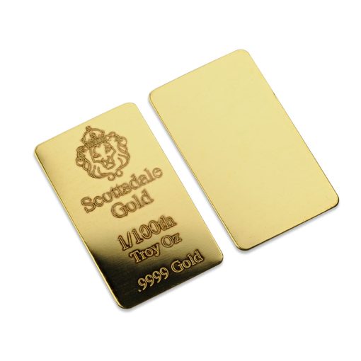 (New) Swiss USA 1/100th Oz 24K .9999 Pure Gold Argor Scottsdale Bar - Image 3