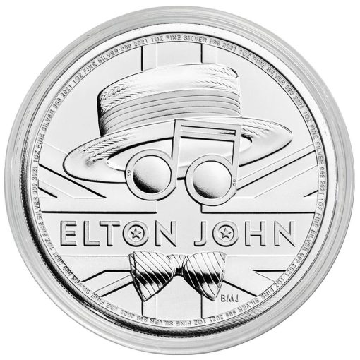 2021 (New) Great Britain「Elton John」Music Legends 1 oz Silver Coin