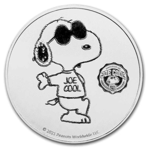 2021 (New) Peanuts Joe Cool Silver 1 oz Coin