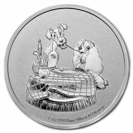 2022 (New) Niue Disney Lady and The Tramp Silver 1 oz Coin