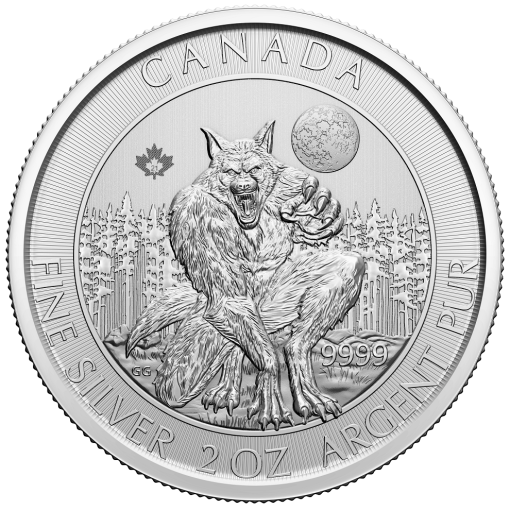 2021 (New) Canada Creatures of the North Werewolf Silver 2 oz Coin