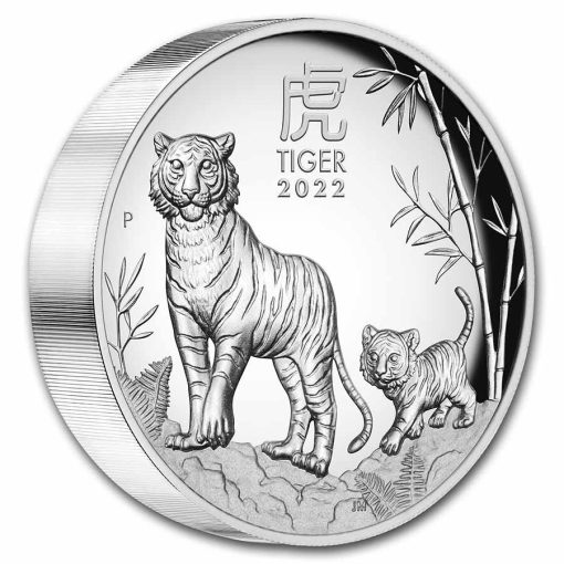 2022 (New) Australia Lunar Year of the Tiger Silver 5 oz Proof Coin - Image 3