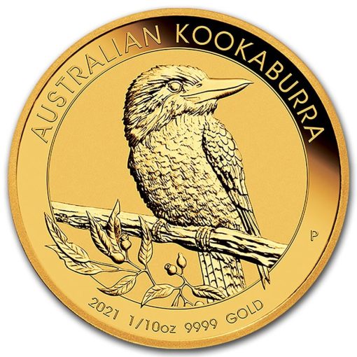 2021 (New) Australia Kookaburra 24K 1/10 oz Gold Coin in Capsule