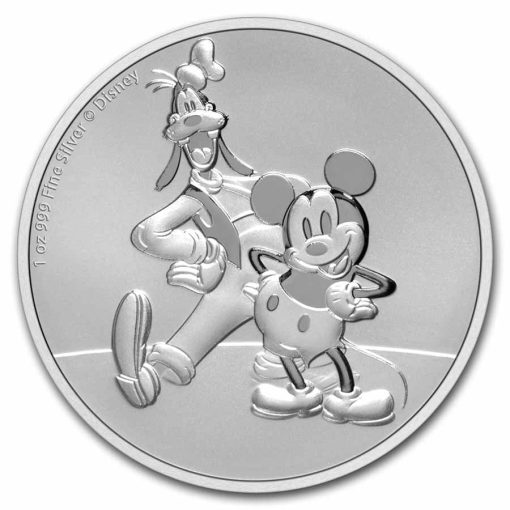 2021 (New) Disney Mickey & Goofy $2 Niue 1 oz Silver Coin