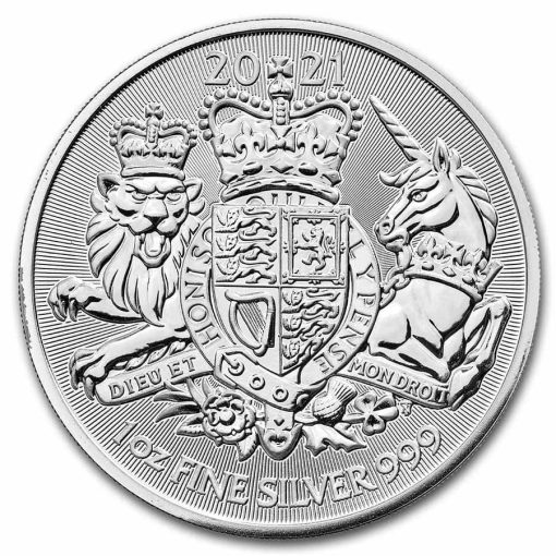 2021 (New) Great Britain Royal Arms of England 1 oz 31.1 gram .999 Silver Coin