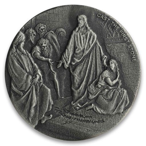 2019 (New) Bible Series Cast the First Stone 2 oz Silver 62.2g Coin