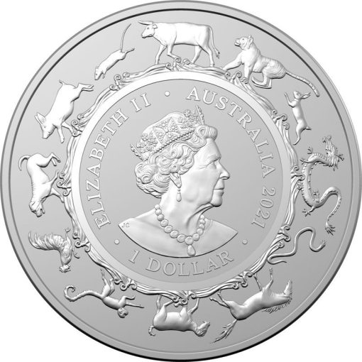 2021 (New) Australian Year of the Ox Lunar RAM 1 oz Silver Coin - Image 2