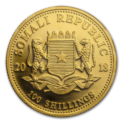 2018 (New) Somalia 1/10 oz Elephant 24K Gold Coin - Image 2