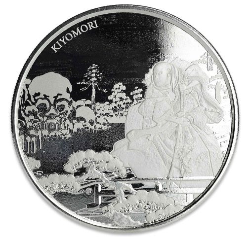 2018 (New) Fiji $1 SAMURAI KIYOMORI Woodblock UKIYO-E 1oz Silver Coin