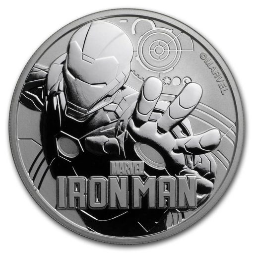 2018 (New) Tuvalu Marvel「Iron Man」$1 Silver .999 Coin 1 oz