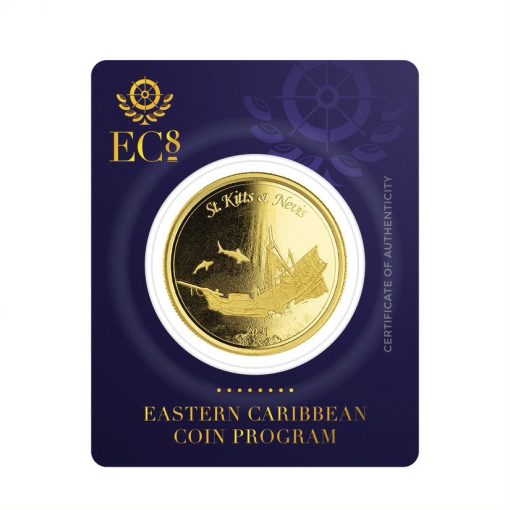 【3 Day Ship】2021 (New) St. Kitts & Nevis Sunken Ship Gold 1 oz Coin - Image 3