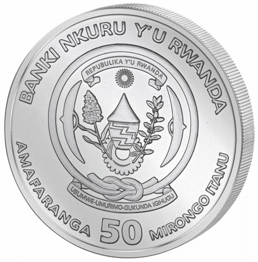 2021 (New) Rwanda Okapi 1 oz 99.9% Pure Silver Coin - Image 2