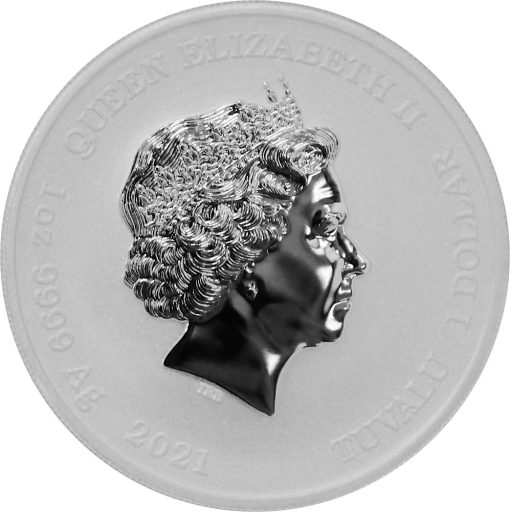 2021 (New) Tuvalu Gods of Olympus「Hades」1 oz .999 Silver $1 Coin - Image 2