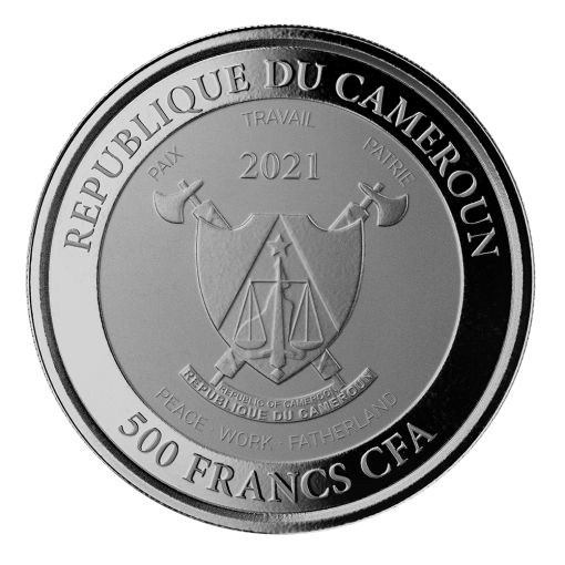 2021 (New) Cameroon Mandrill Silver 1 oz Coin - Image 2