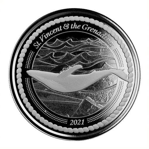 2021 (New) St. Vincent & the Grenadines Humpback Whale Silver 1 oz Coin