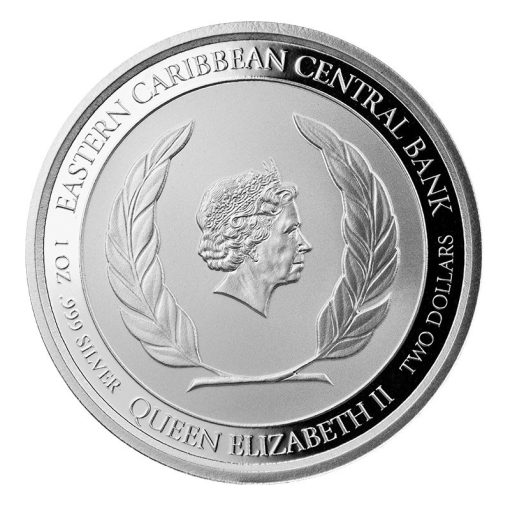 2021 (New) Saint Lucia Botanical Gardens Silver 1 oz Colored Coin - Image 2