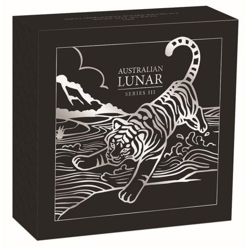 2022 (New) Australia Lunar Year of the Tiger Silver 5 oz Proof Coin - Image 7