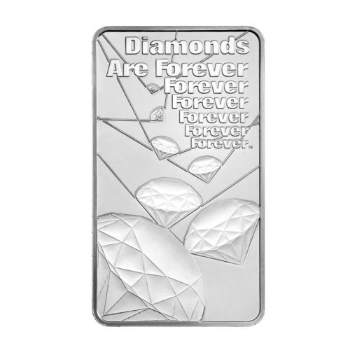 【3 Day Ship】2022 (New) Great Britain James Bond 007 Diamonds Are Forever Silver 10 oz  bar - Image 2